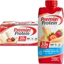 Premier Protein Shake, Fragole & Cream, 30g Protein, 11 fl oz, Confezione da 12 (Piccola Varia May)
