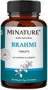 Brahmi Tablets - 90 compresse, 1000 mg |45 giorni alimentazione | da mi Nature | 100% Natural Brahmi Tablets | Vegan | Bacopa Monnieri | da India
