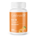 Celebrare Iron+C 18mg Chewable Tangerine, 30 conte
