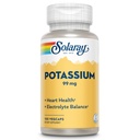 Solaray Potassium 99 mg - Electrolyte Balance Formula - Supplemento di potassio per elettroliti, Vascular and Heart Health Support - 60-Day Money Back Guarantee, Lab Verified, 100 Servings, 100 VegCaps