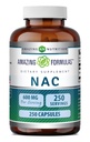 Amazing Formulas NAC (N-Acetyl-L-Cysteine) Supplemento | 600 Mg per Serving | 250 Capsule | Non-GMO | Gluten Free | Made in USA
