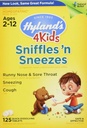 Zinco per bambini Età 2+, Tavole di Medicina Fredda, Hyland's 4 Kids Sniffles n' Sneezes, Decongestant, Headache e Sinus Relief, Trattamento naturale per l'allergia e sintomi freddi comuni, 125 Conte