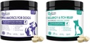 PRObiotici NATURE TARGET per cani, con Prebiotici e enzimi digestivi, Vitamine & Omega 3 per Allergy Itch Relief, Ridurre la diarrea, Gas, Stop Pawlicking, Hot Spots, Shedding