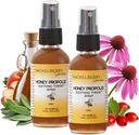 Mickelberry Gardens Honey Propolis Throat Spray - Solante Rilievo Sorriso & Propolis Supporto immunitario per adulti e bambini - Herbal & Honey Formula (2 oz, 2 Pack)