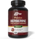 NutriFlair Berberina con Ceylon Cinnamon 1450mg Supplemento – 120 capsule | Formula ad alta potenza con Berberina HCl & Organic Ceylon Cinnamon | Non-GMO, Vegan, senza glutine