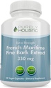 Estratto di corteccia di pino puramente olistico 350mg 180 capsule vegane 95% Proanthocyanidins - Estratto di corteccia di pino marittimo francese - Non GMO & Pesticida