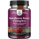 Alta resistenza Hawthorn Berry Capsule - Pure Antiossidante Hawthorn Berry Supplemento con Foglia & Flower Extract 4:1 per il cuore sano e digestione - Supporto energetico per gli uomini e le donne - 120 Count Pack