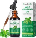 Gocce liquide dell'olio dell'origano organico, l'origano selvatico concentrato ha estratto l'olio o gli uomini e le donne che migliorano l'immune/energia, promuove il sistema digestivo, non GMO Vegan 60ML/2 Fl Oz