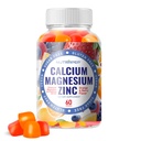 Calcio Magnesio Zinco Supplemento Gummies - con Vitamina D3 K2 Magnesio Glycinate - Arancione Berry Aromaed Vegan Zucchero-Free Gluten Masticabile per Uomini Donne Bambini