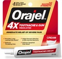 Orajel 4X per Toothache & Gum Pain: Severe Cream Tube 0.33oz- Da Oral Pain Relief Marca
