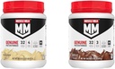 Muscolo Latte Genuine Protein Powder Bundle, Banana Crème 1.93 Pounds 12 Servings 32g Protein and Chocolate 1.93 Pounds 12 Servings 32g Protein