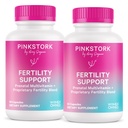 Integratori di fertilità della cicogna rosa per le donne - Multivitamina prenatale con ovulazione, concezione e sostegno dell'equilibrio dell'ormone - 17 vitamine e inositolo, Ashwagandha, & Vitex - 120 capsule