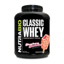 NutraBio Classic Whey Protein Powder - No Filler, Colori Artificiali, Preservativi - Basso Indice Glicemico - Corto di Fragola, 5 Pound
