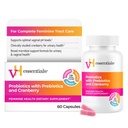 vH Essentials Probiotici per le donne con prebiotici, mirtillo & vitamina C - 60 capsule (30 giorni di alimentazione) - Probiotici donna Supporto Gut Balance, Feminine Salute e salute del tratto urinario per le donne