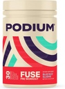 Nutrizione di podio, Polvere pre allenamento di Fuse, Slushie di Razz blu, 30 Serve, Beta Alanina e caffeina per l'energia, senza glutine, senza soia, senza latticini