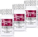 Cardiovascular Research Ferritin Iron Supplemento per le donne e gli uomini 5 mg 180 capsule - 3 bottiglia Bundle