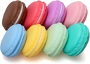 Coolrunner Macaron Case, Mini Macaron Box, Macaron Cute Pill Box, Colorful Macaron Jewelry Storage Box, scatola di stoccaggio della forma Candy Cute Pill Organizer Case Container(8PCS)
