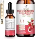 Glucosamina Condroitin MSM Liquid Drops-w/ Turmeric Boswellia Quercetin Bromelain-Vegan, Supporto antiossidante per la schiena,Knee,Hands-Joint Supporta giunti sani, Mobilità & Cartilage