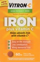 VITRON-C Ferro ad alta potenza Plus Compresse di vitamina C - 60 Ea - 3 confezione
