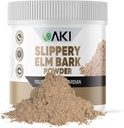 AKI Slippery Elm Bark Powder - Proteine a base vegetale, Soothing Remedy per il benessere digestivo & Throat Comfort - Vegan-Friendly, Gluten-Free, Non-GMO & Free da Additivi artificiali (4oz/113g)