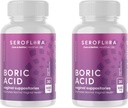 Seroflora Boric Acid Vaginal Suppositories 600 mg - Pillole di acido borico per le donne - Intimate Health pH Balance - Supporta Vaginal Odor Control (30ct, 2bottles) Made in USA.