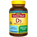 Vitamina D3 2000 IU (50 mcg), Integratore di vitamina D per Bone, denti, supporto per la salute muscolare e immunitario, 250 Softgels, alimentazione di 250 giorni