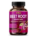 Radice di barbabietola con estratto di semi di uva, radice di Maca, spina rossa & Ashwagandha – 180 capsule vegetali