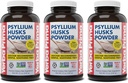 Yerba Prima Psyllium Husks Powder - 12 oz (Pack of 3) - Natural Fiber Supplement - Colon Cleansing - Vegan, Non OGM, Gluten-Free (Nuova Etichetta - Packaging May Vary)