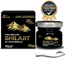 Autentico Shilajit Pure Himalayan Organic Shilajit Resina Supplemento- Oro+ Grado con 85+ Minerali di Trace con 75% Acido Fulvico, Energy & Immune Support, Pure Shilajit per Uomini e Donne, 50g