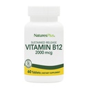 Natures Plus Vitamina B12 (metilcobalamin), rilascio prolungato - 2000 mcg, 60 compresse vegetariane - High Potency Red Blood Cell Support - Natural Energy Booster - Gluten-Free - 60 Serve