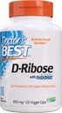 Miglior D-Ribose del Dottore, Supporta la produzione di energia ATP, Non OGM, Gluten Free, Soy Free, Vegan 120 Veggie Caps