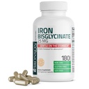 Bronson Iron Bisglycinate 25 mg Gentle on The Stomach, Supports Energy & Healthy Red Blood Cell Production - Formula non costipante - Non OGM, 180 capsule vegetariane