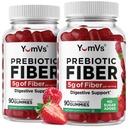 Yum-Vs - Prebiotici Fibra Gummies per Adulti & Bambini - 5g Digestivo Aid Gummy Fiber Supplemento - Keto Friendly Prebiotic Daily Fiber Supplemento per Donne & Uomini - No Sugar Aggiunto Fibra Dietetica (90 Conte)