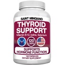 Integratore di supporto tiroideo con Iodine |120 Capsule per aiutare la massa corporea e migliorare l'energia, cardiovascolare, Energy & Focus Formula | 14 Vitamine naturali