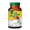 Integratori di zinco MegaFood - Integratore di supporto immunitario vegano con lo zinco fermentato ad alta potenza di 22,5 mg - fatto con il cibo reale - senza glutine, Kosher - 60 compresse, 60 porzioni