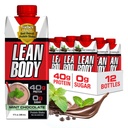 Labrada Lean Body Ready-to-Drink Mint Chocolate Protein Shake, 40g Protein, Whey Blend, 0 Sugar, Gluten Free, 22 Vitamine & Minerals, (Cartone riciclabile & Lid - Confezione da 12) LABRADA