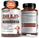 6.500mg Shilajit Supplemento con 40% Acido Fulvico (alto assorbimento) | Supplemento minerale Shilajit con 85+ minerali Trace per energia, prestazioni e salute immunitaria - 120 capsule