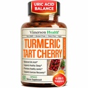 Supplemento curcumina curcuma curcuma con 10:1 Estratto di ciliegia di Tart & Estratto di semi di celeria - Equilibrio naturale dell'acido urico, salute comune & aiuto di sonno - Curcumina di curcuma con pepe nero.