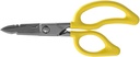Klein Tools 26001 Forbici elettrici, Made in USA, 6.75-Inch All-Purpose Heavy-Duty Snips, Cable Cutting Notch, Serrated Blades, Deburr Notch, Wire Stripper