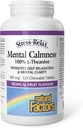 Stress-Relax Chewable Suntheanine L-teanina 100 mg da Fattori Naturali, Supporto per la calma mentale e il rilassamento, Frutta tropicale Flavor, 120 compresse