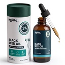 Holistiq Black Seed Oil Organic Cold Pressed Drops | 3% Thymoquinone | Non-GMO & Vegan | Cold Pressed Black Cumin Nigella Sativa Oil for Immune Support, Aceite de Comino Negro - Gocce, 100 mL