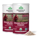 ORGANIC INDIA Psyllium Powder Organic - Fine Grain Psyllium Supplement, Digestione Support, Vegan, Gluten-Free, Non-OGM, Fonte di Fibra - 6 oz (Pack of 2)
