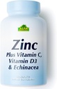 ALFA VITAMINI Zinco + Vitamina C, D3 & Echinacea Integratori, Formula di supporto immunitario con assorbimento potenziato, Supporta la salute di uno, Funzione immunitaria e protezione antiossidante, 120 Caplets