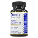 Premier Research Labs: Vitamina D3 + K2 Integratori - per il supporto del Bone e promuove la salute del cuore, senza glutine - 5000 Integratori vegani IU - Qualità testata | 30 capsule basate sulla flora