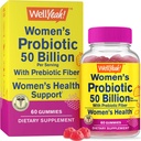 WellYes Womens Probiotic 50 Billion Gummies 12 Strains - con fibra prebiotica per Digestivo - Vaginale, Digestivo, Suporti Immune e Salute Gut - Gummie Probiotici Stable Shelf - 60 Gummies