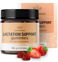 HERBAMAMAMA Lactation Support Gummies - Miscela di erbe per il supporto al seno della madre - Vegan, supplemento di allattamento al seno non OGM per le donne - 60 Pectin-Based Strawberry-Flavored Chews