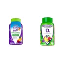 Vitafusion Fiber Well + Probiotici Gummies per adulti, 60 conte Vitamina D3 Gummy Vitamine, Peach, BlackBerry e Fragola Aromaed, 50 mcg Vitamina D, 150 Conte