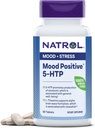Natrol Mood Positivo 5-HTP e L-teanina per bilanciato mood e relax, 50 compresse, fino a un 50 giorni di alimentazione