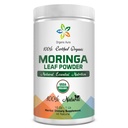 Certificato Organic Moringa Leaf Powder-1Lb. USDA Certificato Organico. 100% puro e originale. Naturalmente aumenta l'energia, il metabolismo e l'immunità. Raw Green Whole Superfood. Nessun OGM, senza glutine